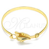 Oro Laminado Individual Bangle, Gold Filled Style Polished, Golden Finish, 07.185.0008.1.04 (05 MM Thickness, Size 4 (2.25 Diameter))