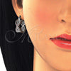 Rhodium Gold Filled Small Hoop, with Garnet and White Micro Pave, Polished, Rhodium Finish, 02.210.0265.5.15