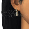 Oro Laminado Small Hoop, Gold Filled Style with White Cubic Zirconia, Polished, Golden Finish, 02.210.0266.20
