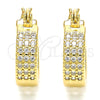 Oro Laminado Small Hoop, Gold Filled Style with White Cubic Zirconia, Polished, Golden Finish, 02.210.0266.20