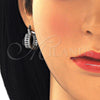 Rhodium Gold Filled Small Hoop, with Black and White Cubic Zirconia, Polished, Rhodium Finish, 02.210.0266.4.20