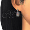 Rhodium Gold Filled Small Hoop, with Multicolor Cubic Zirconia, Polished, Rhodium Finish, 02.210.0266.5.20