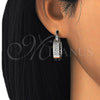 Rhodium Gold Filled Small Hoop, with White Cubic Zirconia, Polished, Rhodium Finish, 02.210.0266.7.20