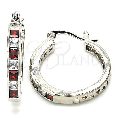 Rhodium Gold-Filled Hoop Earrings 02.210.0267.6.25 — main product image — SKU 126941 | Argollas 02.210.0267.6.25 — imagen principal del producto — SKU 126941