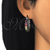 Rhodium Gold Filled Small Hoop, with Multicolor Cubic Zirconia, Polished, Rhodium Finish, 02.210.0267.9.25
