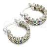 Rhodium Gold Filled Small Hoop, with Multicolor Cubic Zirconia, Polished, Rhodium Finish, 02.210.0268.6.15
