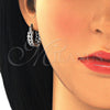 Rhodium Gold Filled Small Hoop, with White Cubic Zirconia, Polished, Rhodium Finish, 02.210.0268.7.15