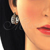 Oro Laminado Small Hoop, Gold Filled Style with White Cubic Zirconia, Polished, Golden Finish, 02.210.0269.15