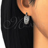 Rhodium Gold Filled Children Hoop, with White Cubic Zirconia, Polished, Rhodium Finish, 02.210.0269.5.15