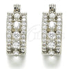 White Gold Filled Children Hoop, with White Cubic Zirconia, Polished, Rhodium Finish, 02.210.0269.5.15