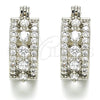 Rhodium Gold Filled Children Hoop, with White Cubic Zirconia, Polished, Rhodium Finish, 02.210.0269.5.15