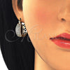 Oro Laminado Small Hoop, Gold Filled Style with White Cubic Zirconia, Polished, Golden Finish, 02.210.0273.20
