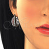 Rhodium Gold Filled Small Hoop, with Garnet and White Cubic Zirconia, Polished, Rhodium Finish, 02.210.0273.5.20