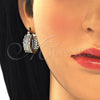 Oro Laminado Small Hoop, Gold Filled Style with White Cubic Zirconia, Polished, Golden Finish, 02.210.0276.20