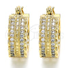 Oro Laminado Small Hoop, Gold Filled Style with White Cubic Zirconia, Polished, Golden Finish, 02.210.0276.20