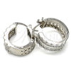 Rhodium Gold Filled Small Hoop, with White Cubic Zirconia, Polished, Rhodium Finish, 02.210.0276.4.20