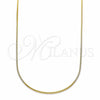 Oro Laminado Basic Necklace, Gold Filled Style Box Design, Polished, Golden Finish, 04.32.0011.22 (01 MM Thickness, 22 Inches Length)