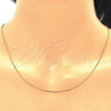 Oro Laminado Basic Necklace, Gold Filled Style Snake Design, Polished, Golden Finish, 04.32.0012.18 (01 MM Thickness, 18 Inches Length)