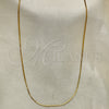 Oro Laminado Basic Necklace, Gold Filled Style Snake Design, Polished, Golden Finish, 04.32.0012.18 (01 MM Thickness, 18 Inches Length)