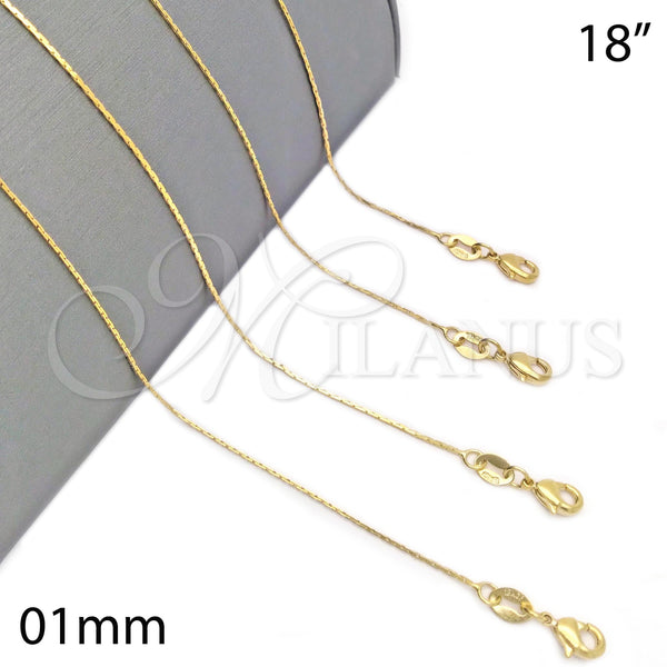 Gold Filled Necklace — Basic Necklace Snake Design Polished 04.32. 01 MM — main product view — SKU 127058 | Oro Laminado collar — básico Necklace Snake diseño pulido 04.32. 01 MM — SKU 127058