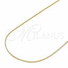 Oro Laminado Basic Necklace, Gold Filled Style Snake Design, Polished, Golden Finish, 04.32.0012.20 (01 MM Thickness, 20 Inches Length)