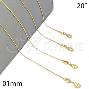Gold Filled Necklace — Basic Necklace Snake Design Polished 04.32. 01 MM — main product view — SKU 127059 | Oro Laminado collar — básico Necklace Snake diseño pulido 04.32. 01 MM — SKU 127059