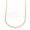 Oro Laminado Basic Necklace, Gold Filled Style Singapore Design, Polished, Golden Finish, 04.32.0013.18 (01 MM Thickness, 18 Inches Length)
