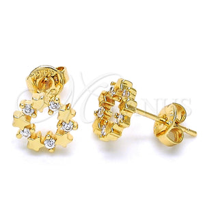 Gold Filled Ring — Stud Earring Star Design with White Cubic Zirconia — main product view — SKU 127068 | Oro Laminado anillo — Stud Earring estrella diseño with blanco Cubic Zirconia — SKU 127068