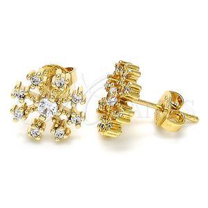 Gold Filled Ring — Stud Earring with White Cubic Zirconia Polished 02. — main product view — SKU 127073 | Oro Laminado anillo — Stud Earring with blanco Cubic Zirconia pulido 02. — SKU 127073
