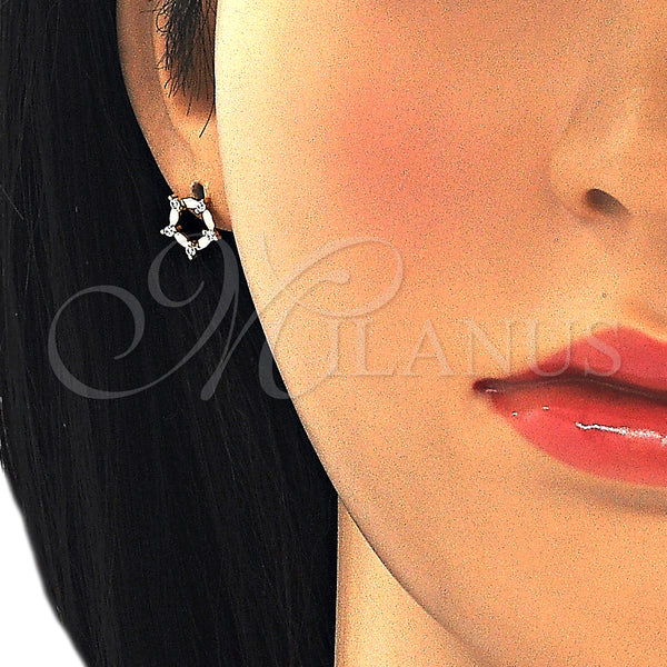 Gold Filled Ring — Stud Earring with White Cubic Zirconia Polished 02. — alternate product view — SKU 127078 | Oro Laminado anillo — Stud Earring with blanco Cubic Zirconia pulido 02. — SKU 127078