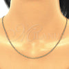 Oro Laminado Basic Necklace, Gold Filled Style Figaro Design, Polished, Golden Finish, 04.32.0015.20 (01 MM Thickness, 20 Inches Length)