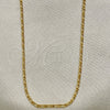 Oro Laminado Basic Necklace, Gold Filled Style Figaro Design, Polished, Golden Finish, 04.32.0015.22 (01 MM Thickness, 22 Inches Length)