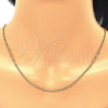 Oro Laminado Basic Necklace, Gold Filled Style Figaro Design, Polished, Golden Finish, 04.32.0016.18 (01 MM Thickness, 18 Inches Length)