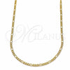 Oro Laminado Basic Necklace, Gold Filled Style Figaro Design, Polished, Golden Finish, 04.32.0016.20 (01 MM Thickness, 20 Inches Length)