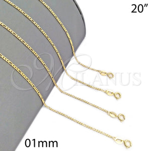 Gold Filled Necklace — Basic Necklace Figaro Design Polished 04.32. 01 MM — main product view — SKU 127087 | Oro Laminado collar — básico Necklace Figaro diseño pulido 04.32. 01 MM — SKU 127087