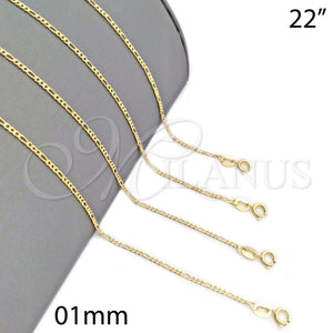 Gold Filled Necklace — Basic Necklace Figaro Design Polished 04.32. 01 MM — main product view — SKU 127088 | Oro Laminado collar — básico Necklace Figaro diseño pulido 04.32. 01 MM — SKU 127088