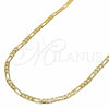 Oro Laminado Basic Necklace, Gold Filled Style Figaro Design, Polished, Golden Finish, 04.32.0017.18 (03 MM Thickness, 18 Inches Length)