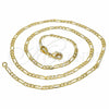 Oro Laminado Basic Necklace, Gold Filled Style Figaro Design, Polished, Golden Finish, 04.32.0017.18 (03 MM Thickness, 18 Inches Length)