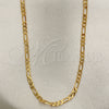 Oro Laminado Basic Necklace, Gold Filled Style Figaro Design, Polished, Golden Finish, 04.32.0017.18 (03 MM Thickness, 18 Inches Length)