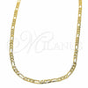 Oro Laminado Basic Necklace, Gold Filled Style Figaro Design, Polished, Golden Finish, 04.32.0017.20 (03 MM Thickness, 20 Inches Length)