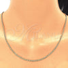 Oro Laminado Basic Necklace, Gold Filled Style Pave Cuban Design, Polished, Golden Finish, 04.32.0018.18 (03 MM Thickness, 18 Inches Length)