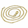 Oro Laminado Basic Necklace, Gold Filled Style Mariner Design, Polished, Golden Finish, 04.32.0006.16 (0.50 Gauge, 02 MM Thickness, 16 Inches Length)