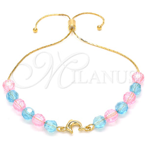 Gold Filled Bracelet — Adjustable Bolo Bracelet Dolphin and Snake Design with — main product view — SKU 127128 | Oro Laminado brazalete — Adjustable Bolo Bracelet Dolphin and Snake diseño with — SKU 127128