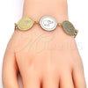 Oro Laminado Fancy Bracelet, Gold Filled Style Elephant Design, Polished, Golden Finish, 03.63.2038.08 (05 MM Thickness, 8 Inches Length)