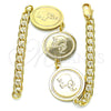 Oro Laminado Fancy Bracelet, Gold Filled Style Elephant Design, Polished, Golden Finish, 03.63.2038.08 (05 MM Thickness, 8 Inches Length)