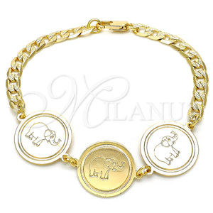 Gold Filled Bracelet — Fancy Bracelet Elephant Design Polished 03.63. 05 MM — main product view — SKU 127141 | Oro Laminado brazalete — elegante Bracelet Elephant diseño pulido 03.63. 05 MM — SKU 127141