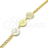Oro Laminado Fancy Bracelet, Gold Filled Style Butterfly Design, Polished, Golden Finish, 03.63.2049.08 (05 MM Thickness, 8 Inches Length)