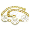 Oro Laminado Fancy Bracelet, Gold Filled Style Butterfly Design, Polished, Golden Finish, 03.63.2049.08 (05 MM Thickness, 8 Inches Length)