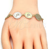 Oro Laminado Fancy Bracelet, Gold Filled Style Dolphin Design, Polished, Golden Finish, 03.63.2053.08 (05 MM Thickness, 8 Inches Length)
