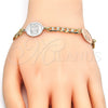 Oro Laminado Fancy Bracelet, Gold Filled Style Owl Design, Polished, Two Tone, 03.63.2057.08 (05 MM Thickness, 8 Inches Length)